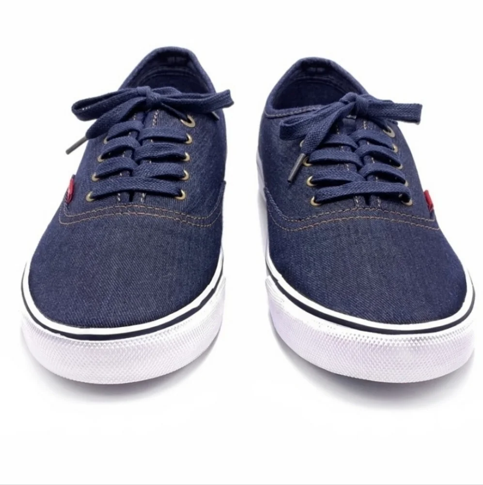 Levi's Monterey Canvas Denim Sneakers Blue and White